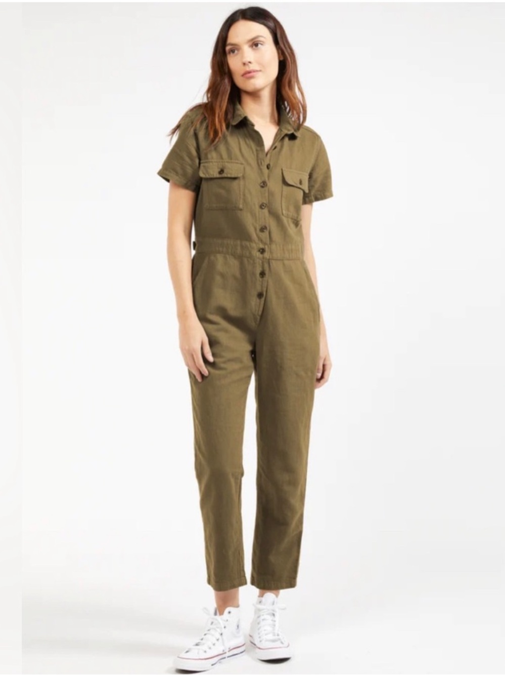 Outerknown S.E.A. Suit NWT size Small Jumpsuit Olive Green Minimalist Utility